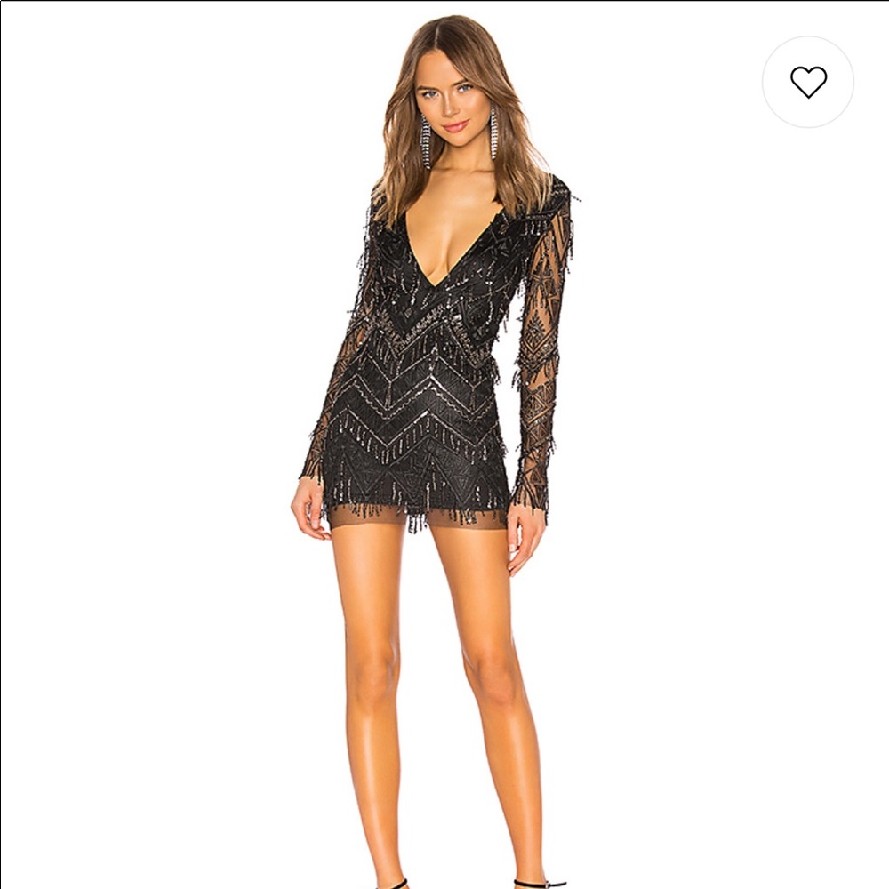 Nia sequin fringe dress